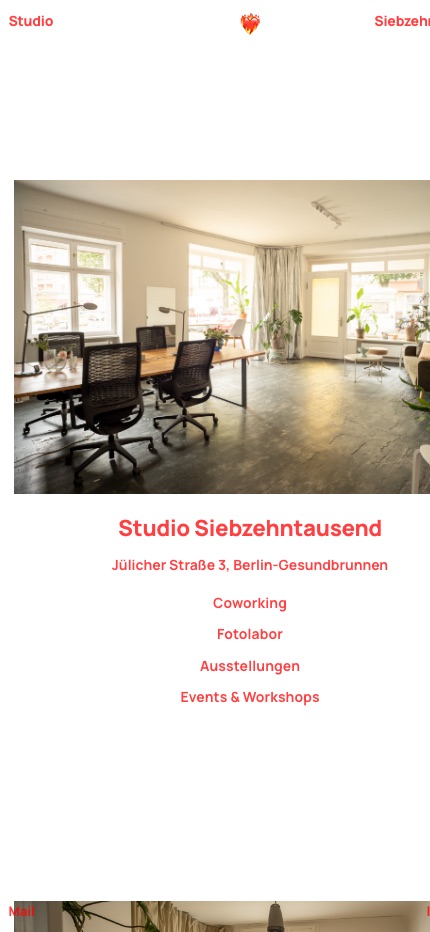 Studio Siebzehntausend — 2024 — Mobile Ansicht